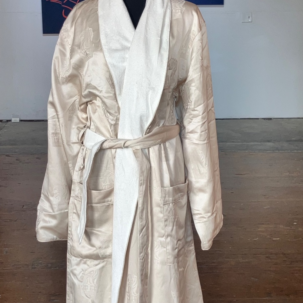 Boca Terry cotton lined champagne, Lionhead robe - Picture 3 of 13